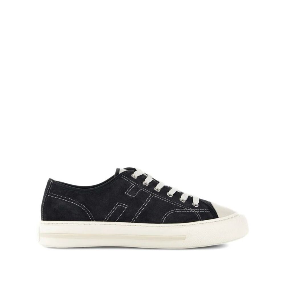 Hogan Men Hogan Rebel Suede Sneakers With Stitched H